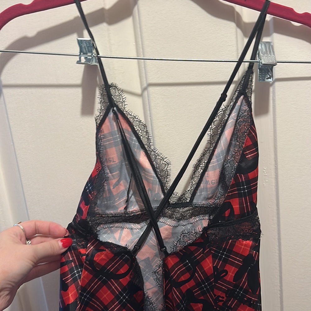 Victoria’s Secret plaid silk nightgown - Picture 4 of 5